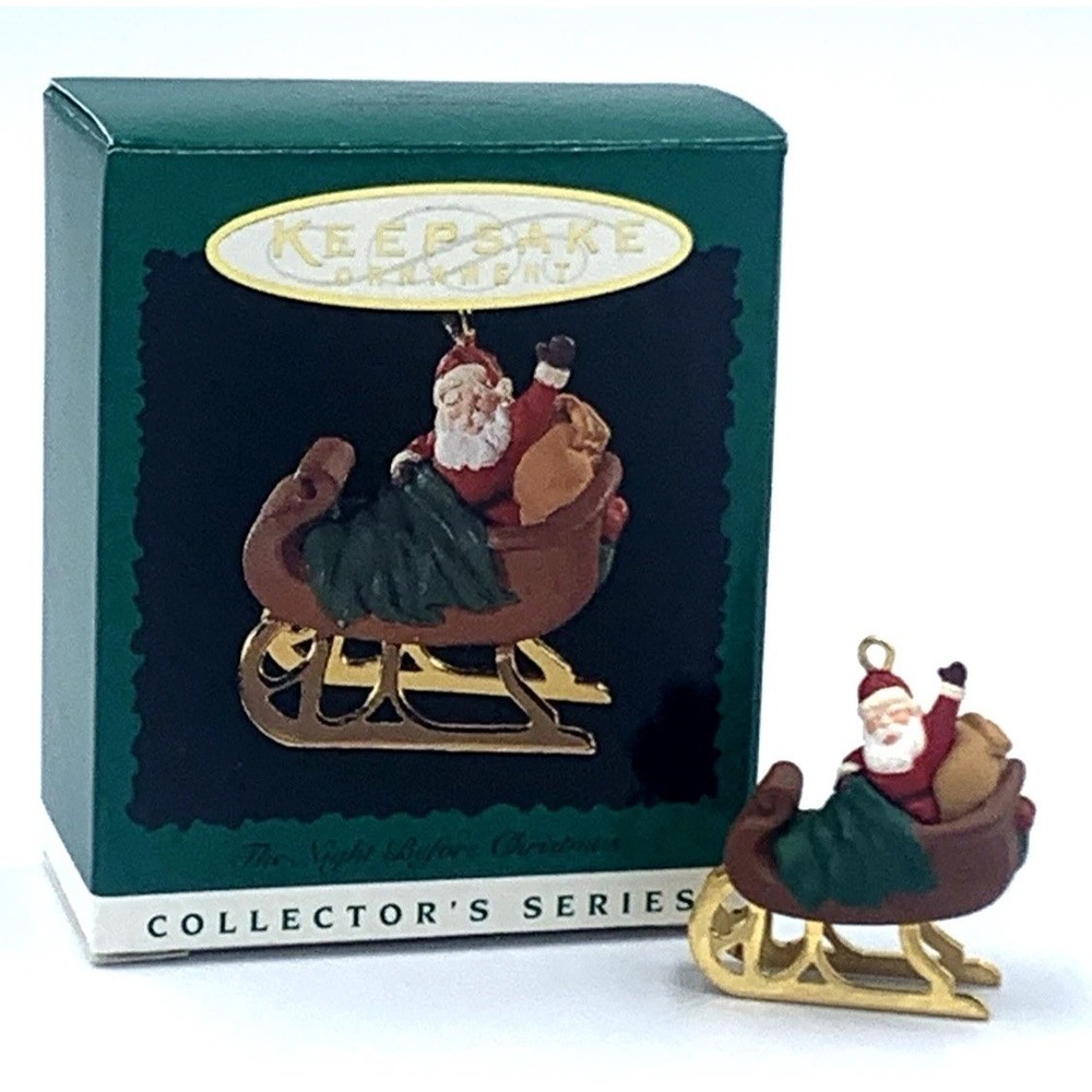 VTG Hallmark Miniature The Night Before Christmas Series‎ #5 1996 Ornament NOS